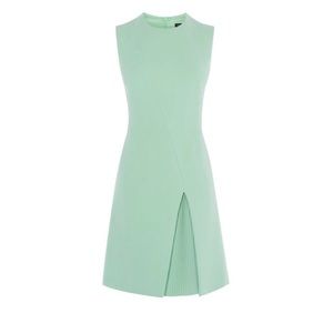 Karen Millen Green Mini Pleated Dress